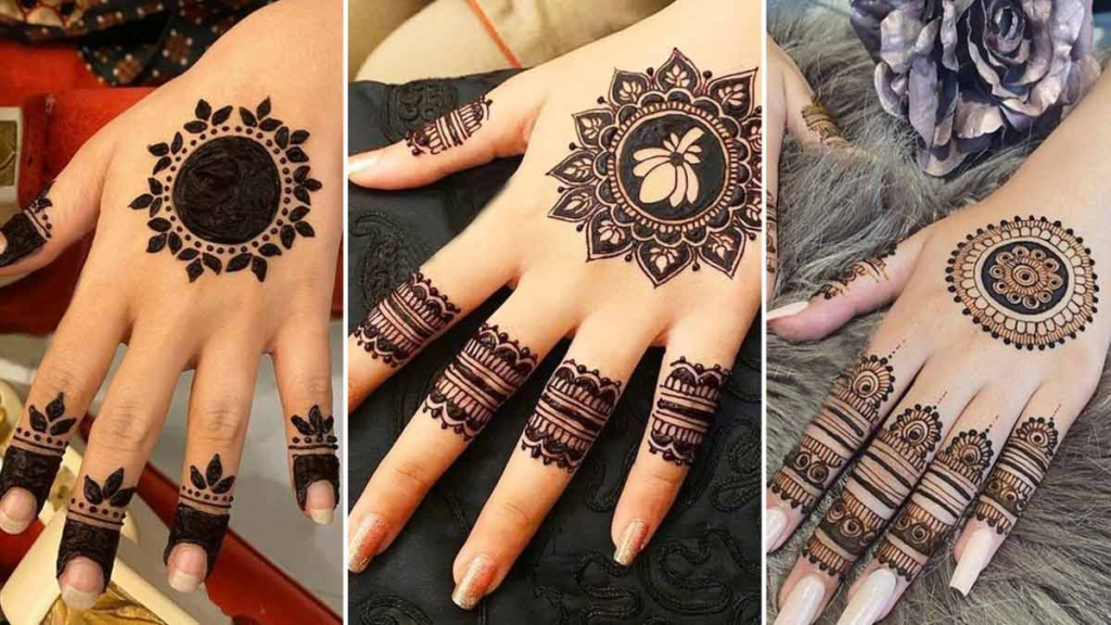 सामने हाथ के लिए सिंपल मेहंदी डिज़ाइन