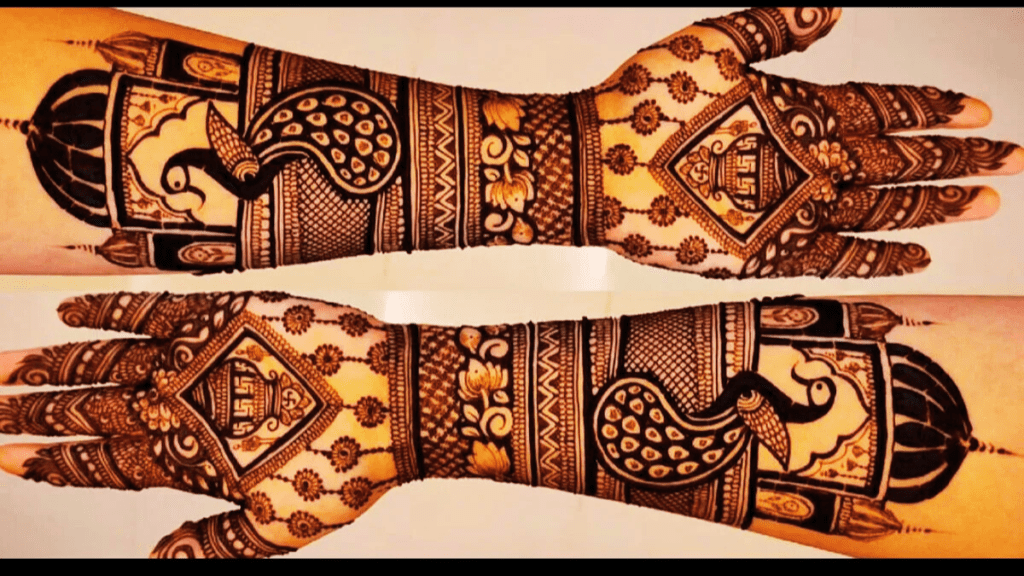 सामान्य फ्रंट मेहंदी डिजाइन 