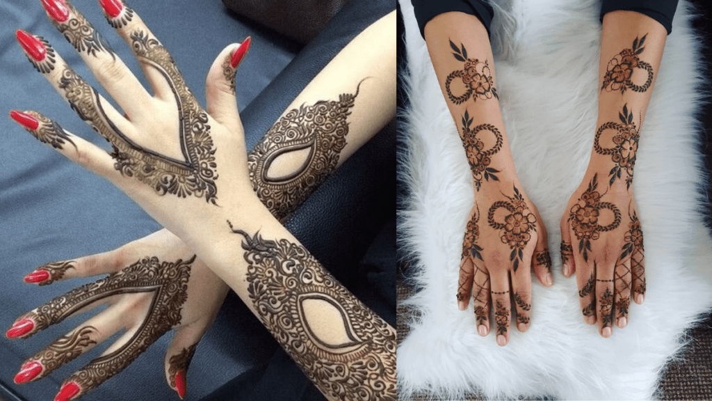 सामान्य फ्रंट मेहंदी डिजाइन 