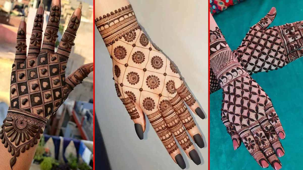 Simple bridal mehndi design