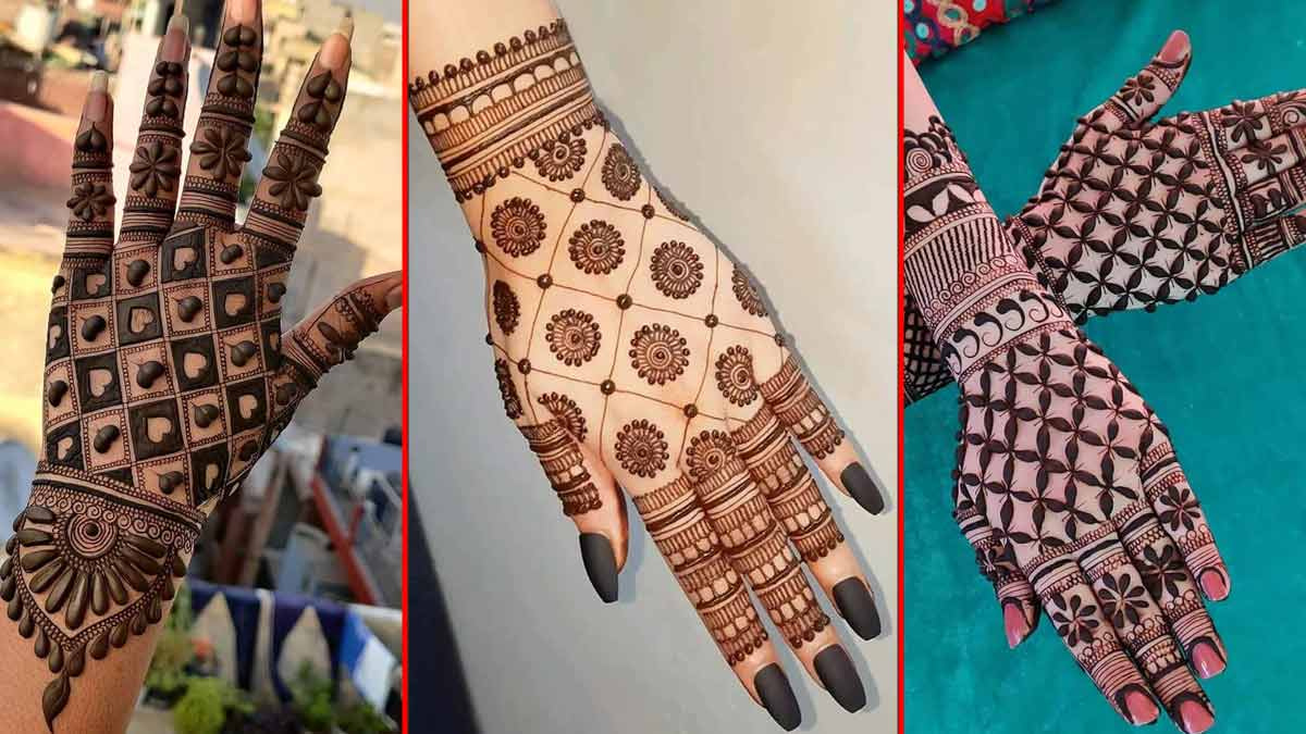 Simple bridal mehndi design