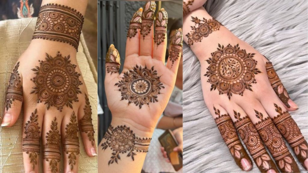 Mehendi design at home