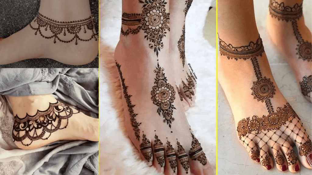 Stunning Leg Mehndi Design