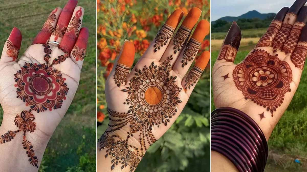 आसान सिंपल फ्लावर मेहंदी 