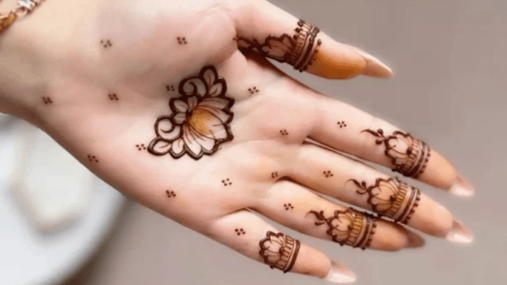मेहंदी फ्रंट हैंड डिज़ाइन