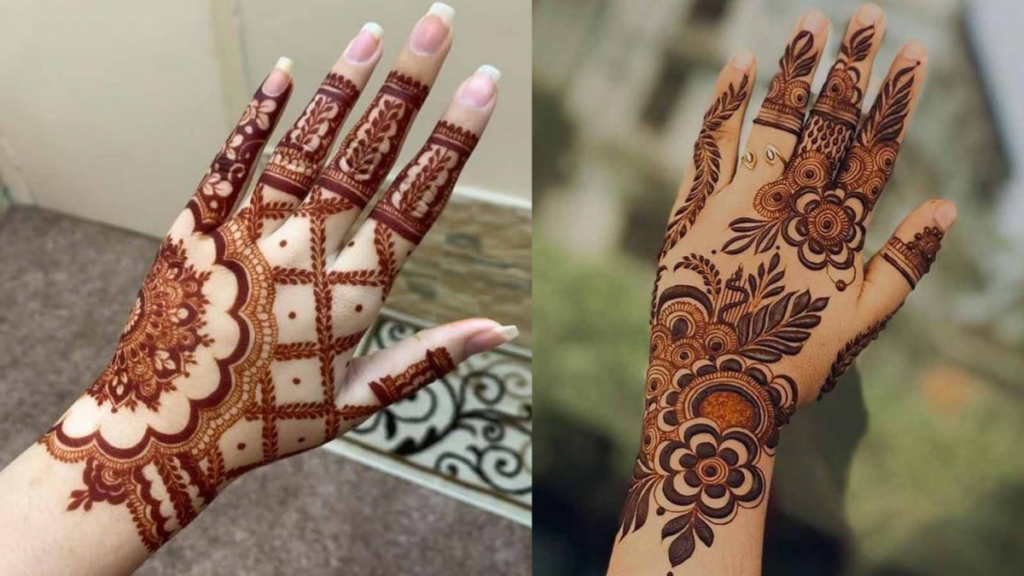 स्टाइलिश फिंगर मेहंदी डिज़ाइन