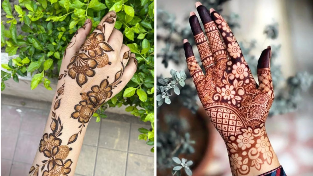Front hand mehndi design