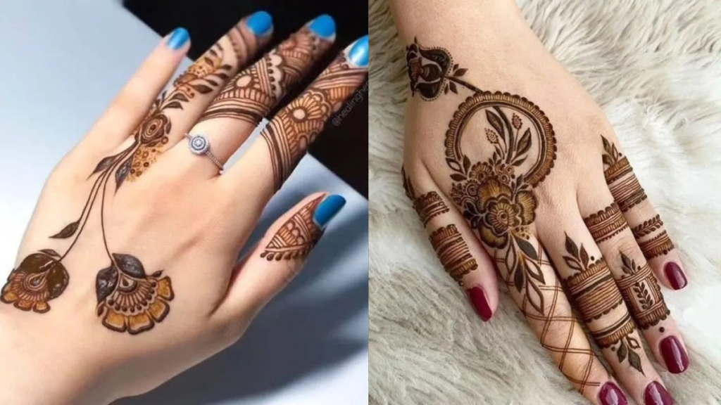 Stylish easy front mehendi