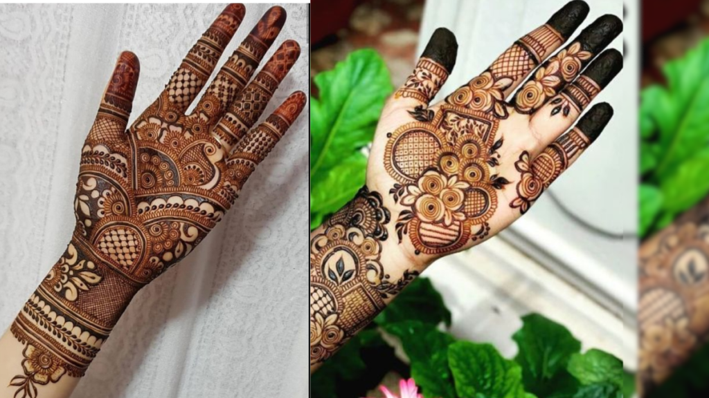 Front hand mehndi design