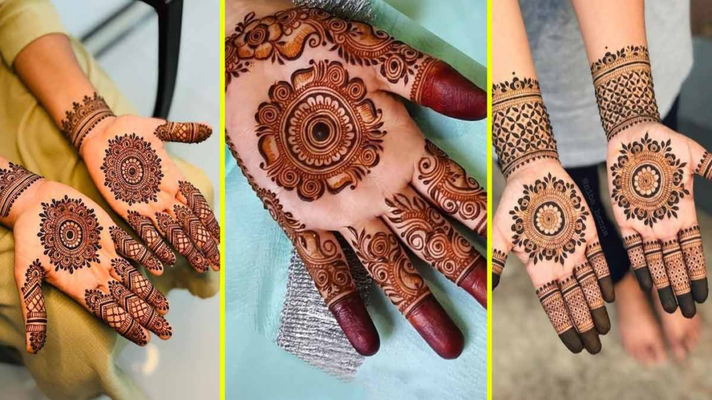 Front hand mehndi design