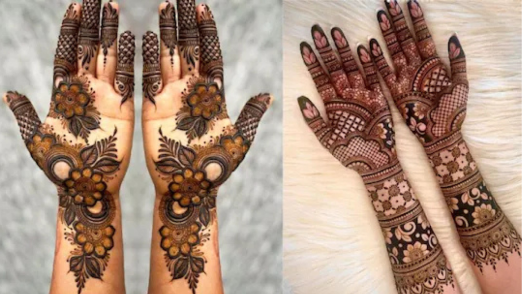 Mehendi design at home