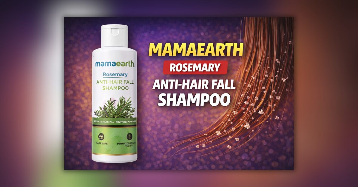 Mamaearth Rosemary Anti Hair Fall Shampoo की बोतल