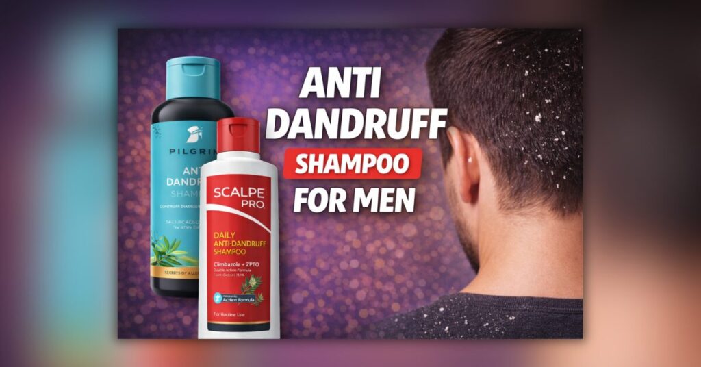 Anti Dandruff Shampoo for Men bottle for dandruff and itchy scalp relief