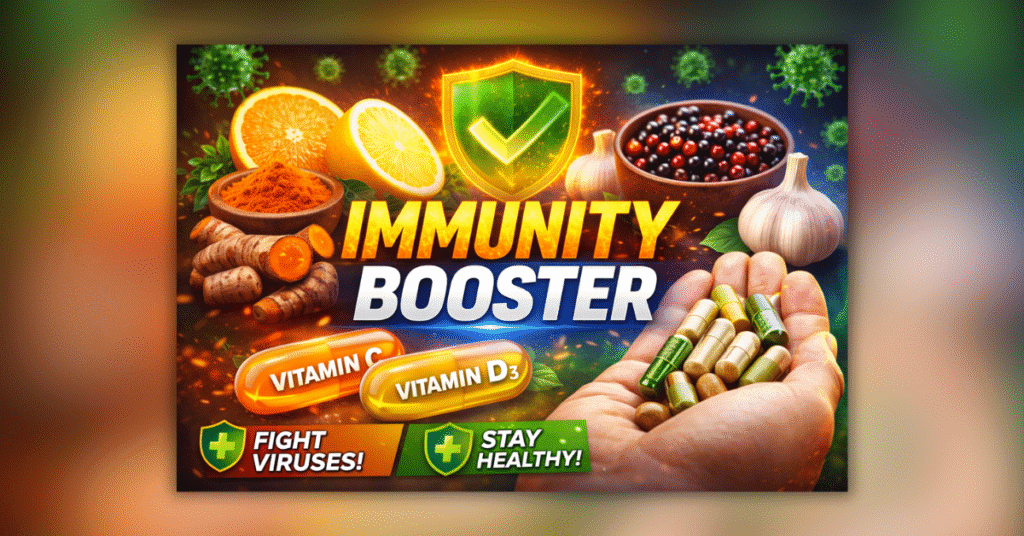 Immunity Booster मजबूत इम्युनिटी के लिए नेचुरल इम्युनिटी बूस्टर सप्लीमेंट
