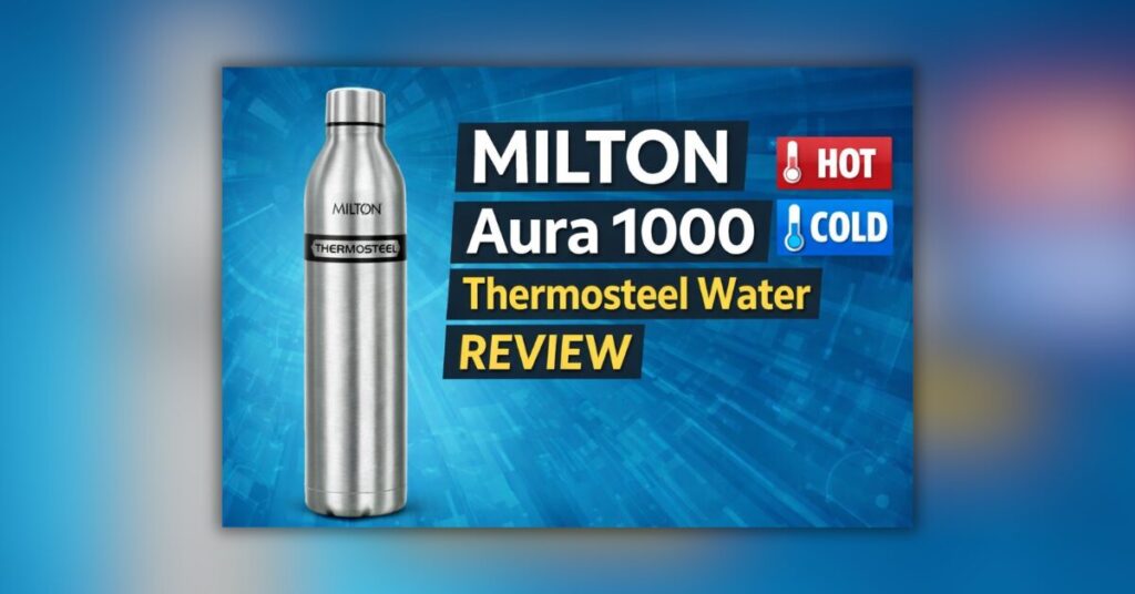 Milton Aura 1000 Thermosteel 1 लीटर हॉट एंड कोल्ड पानी की बोतल