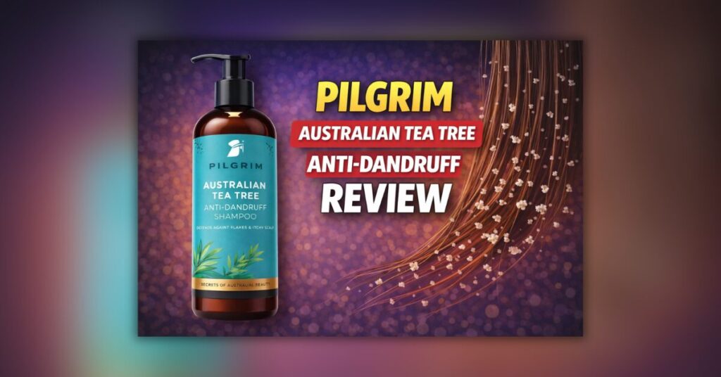 Pilgrim Australian Tea Tree Anti Dandruff Shampoo की बोतल