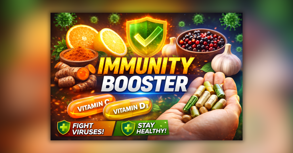 Immunity Booster मजबूत इम्युनिटी के लिए नेचुरल इम्युनिटी बूस्टर सप्लीमेंट