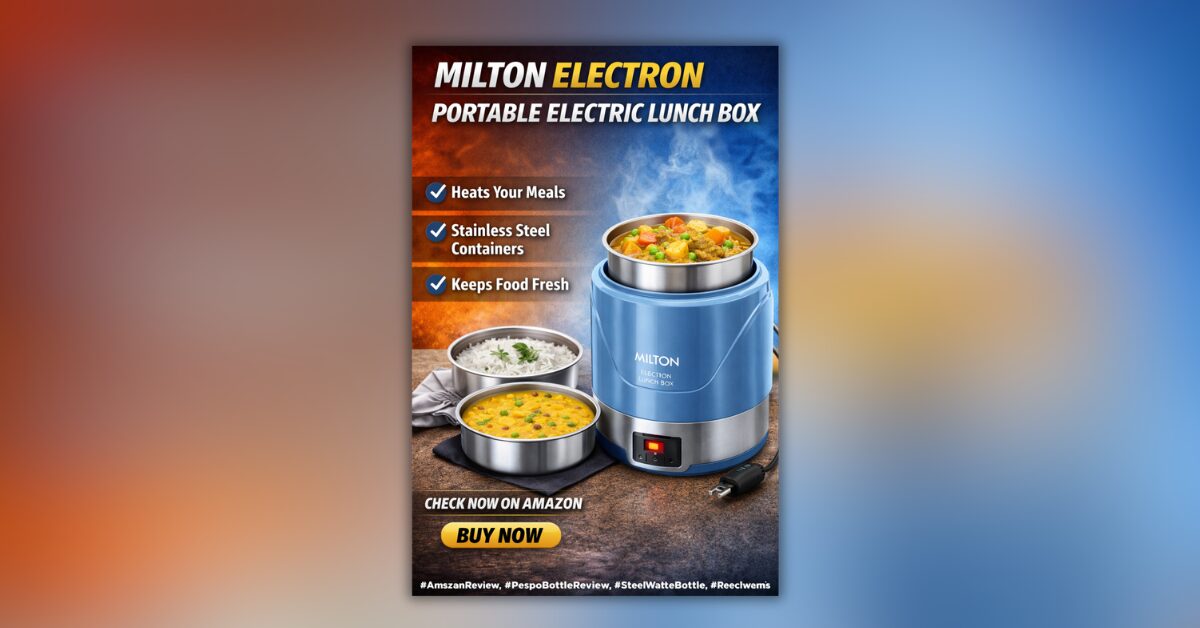Milton Electron Electric Lunch Box स्टेनलेस स्टील कंटेनर के साथ