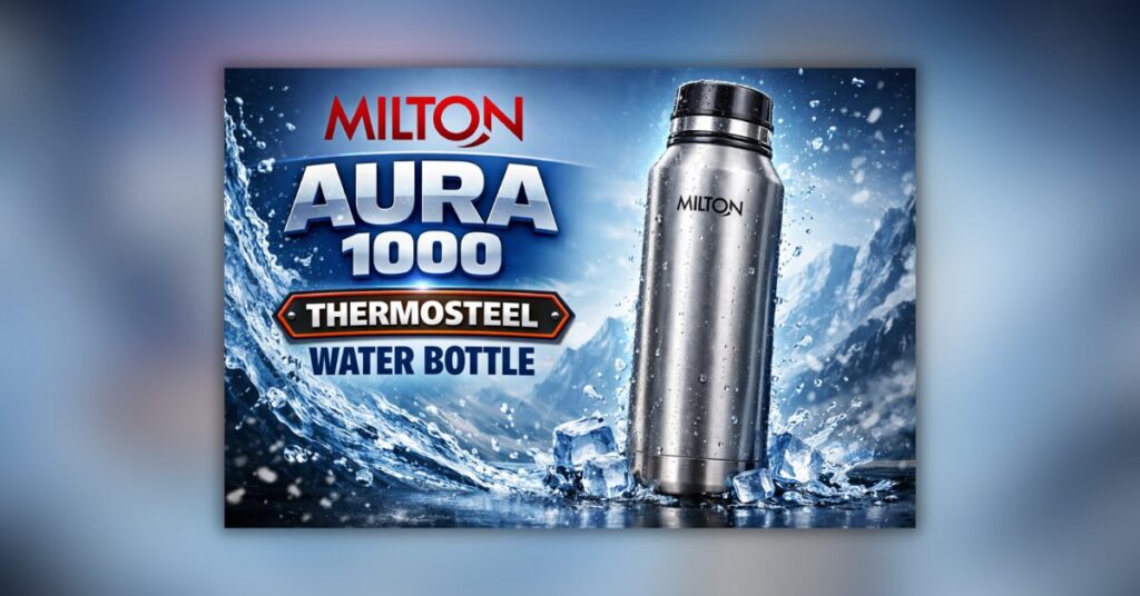 Milton Aura 1000 Thermosteel 1 लीटर स्टील पानी की बोतल