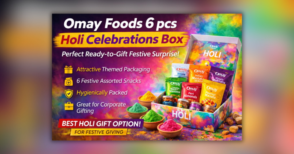 Omay Foods 6 pcs Holi Celebrations Box festive gift hamper