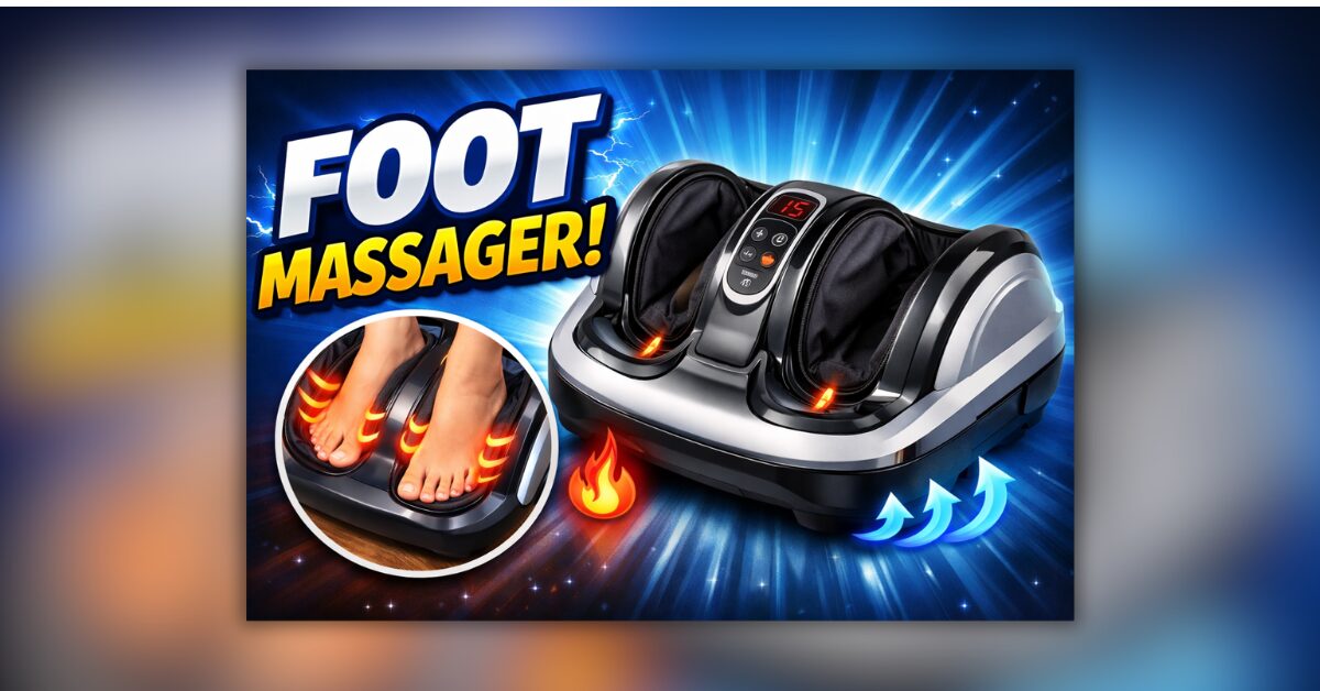 Foot Massager हीट और मल्टीपल मसाज मोड वाला फुट मसाजर मशीन थंबनेल