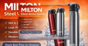 Milton Duo DLX 1000 स्टील वॉटर बोतल थंबनेल इमेज, हॉट एंड कोल्ड और लीक-प्रूफ फीचर के साथ