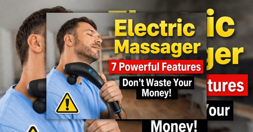 Electric Massager गर्दन पर इस्तेमाल किया जा रहा हैंडहेल्ड इलेक्ट्रिक मसाजर