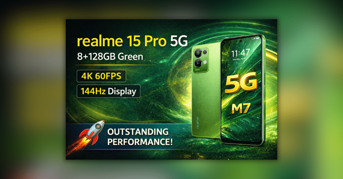 Realme 15 Pro 5G स्मार्टफोन 144Hz डिस्प्ले और 4K वीडियो फीचर्स थंबनेल इमेज