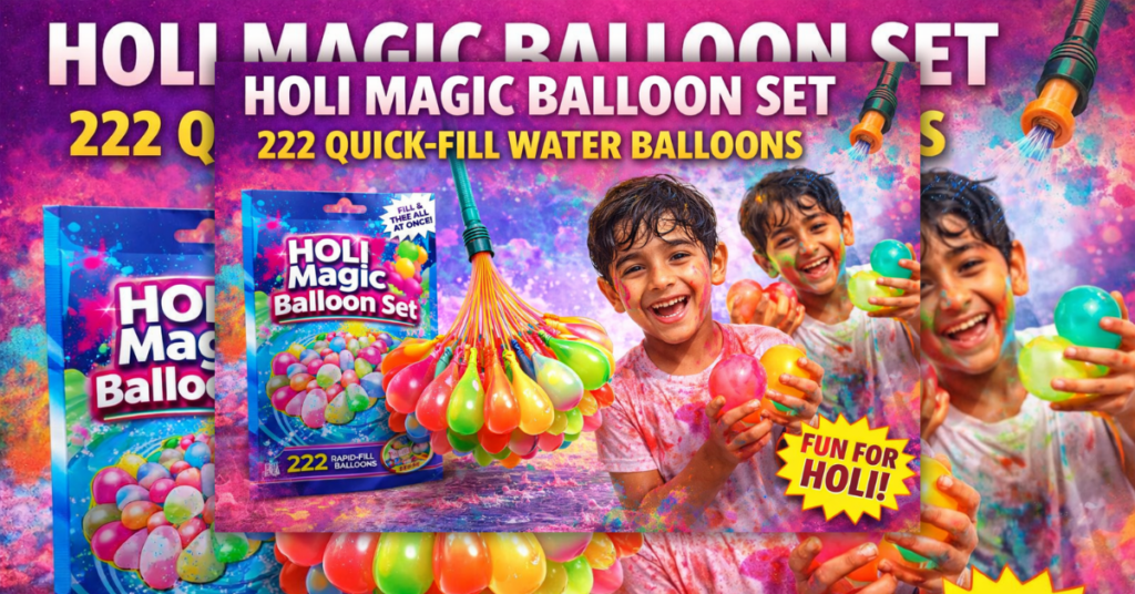 Holi Magic Balloon Set 222 क्विक फिल वॉटर बैलून होली खेलने के लिए