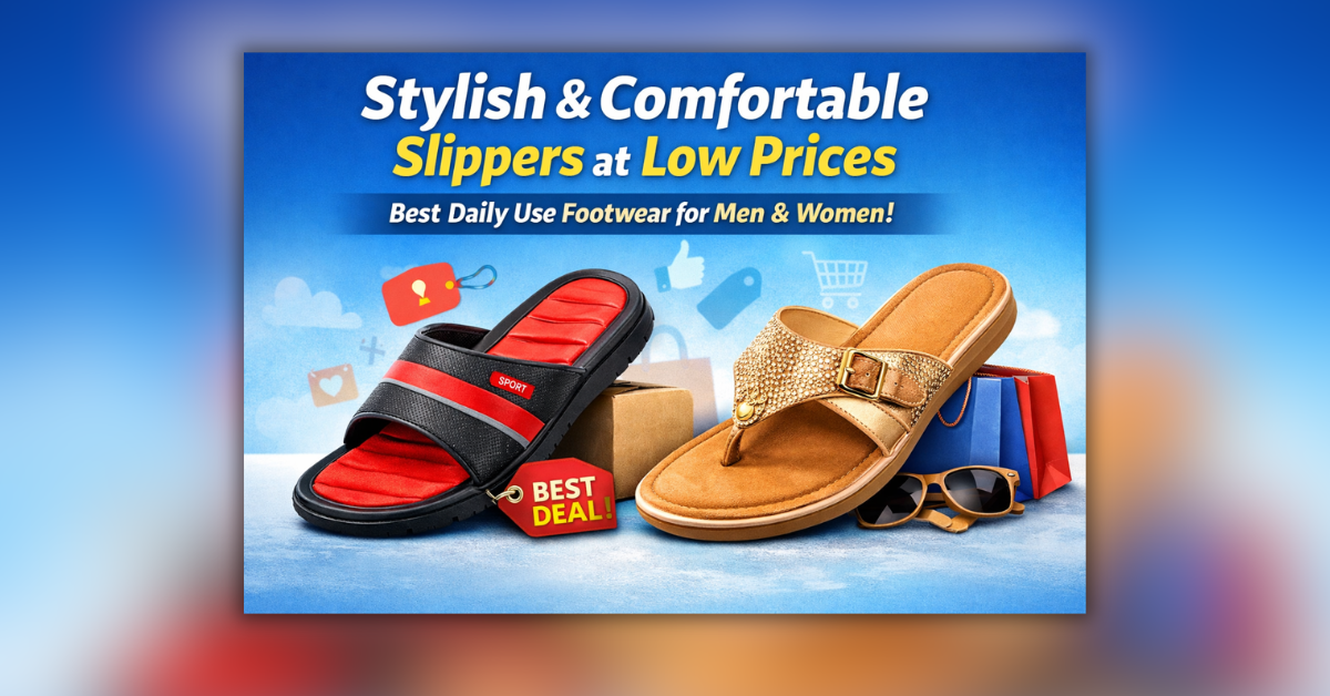 पुरुषों और महिलाओं के लिए कम कीमत में स्टाइलिश और आरामदायक चप्पल स्लिपर्स – डेली यूज़ के लिए बेस्ट फुटवियर