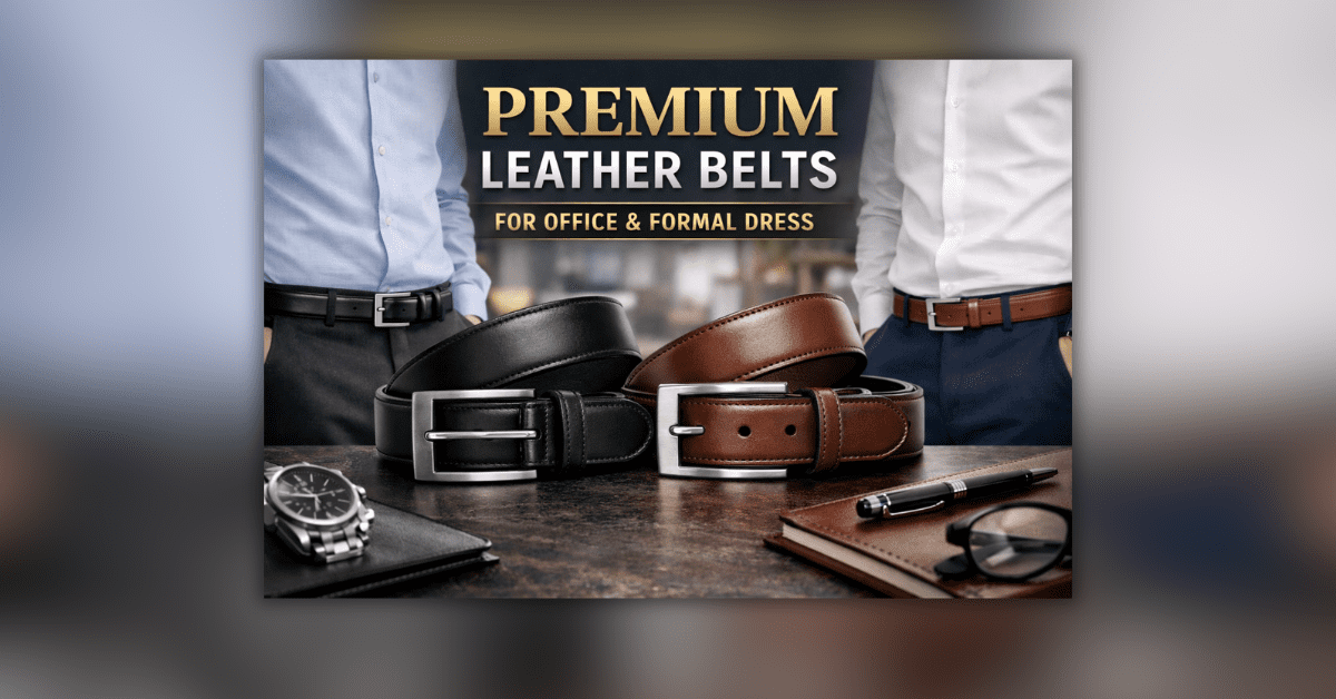 ऑफिस और फॉर्मल ड्रेस के लिए प्रीमियम लेदर बेल्ट