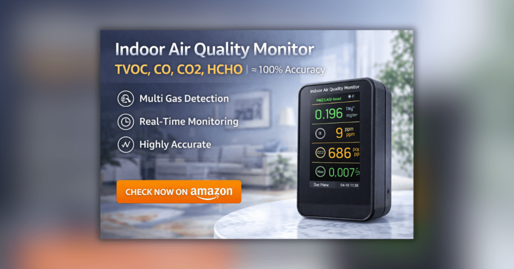 घर की हवा की गुणवत्ता जांचने वाला एयर क्वालिटी मॉनिटर