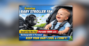 Gaiatop baby stroller fan portable clip on cooling fan