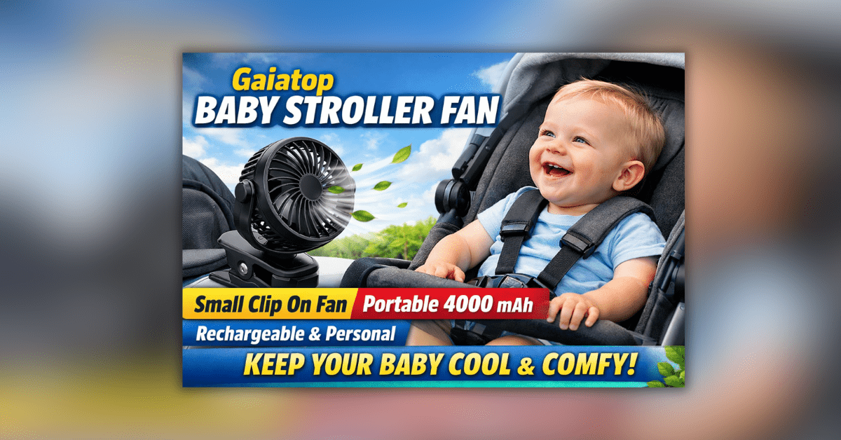 Gaiatop baby stroller fan portable clip on cooling fan