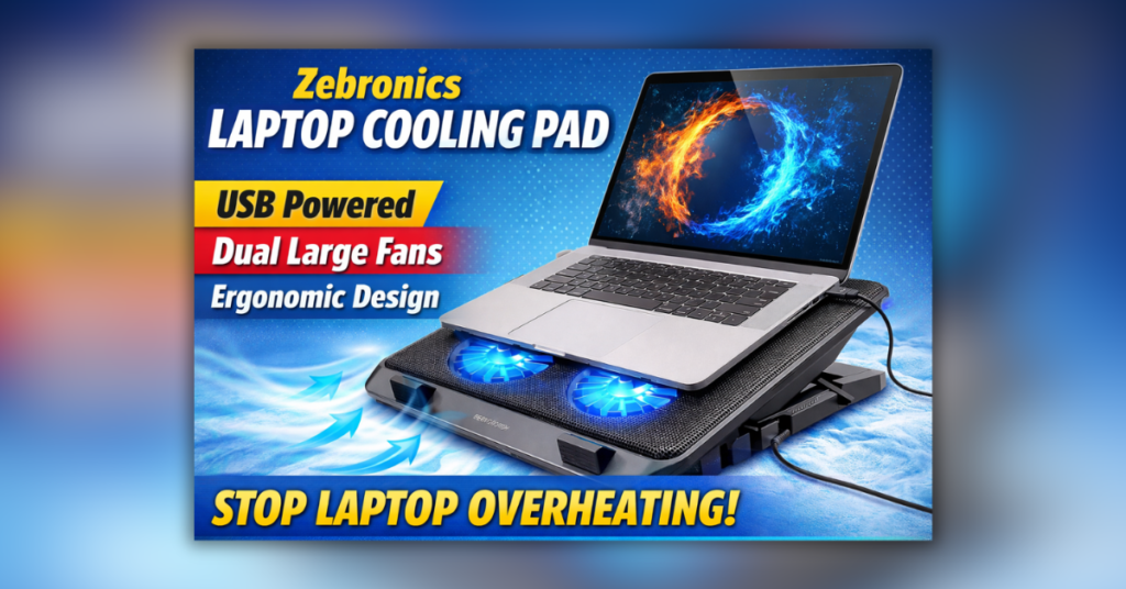 Laptop cooling pad reducing heat and improving laptop performance