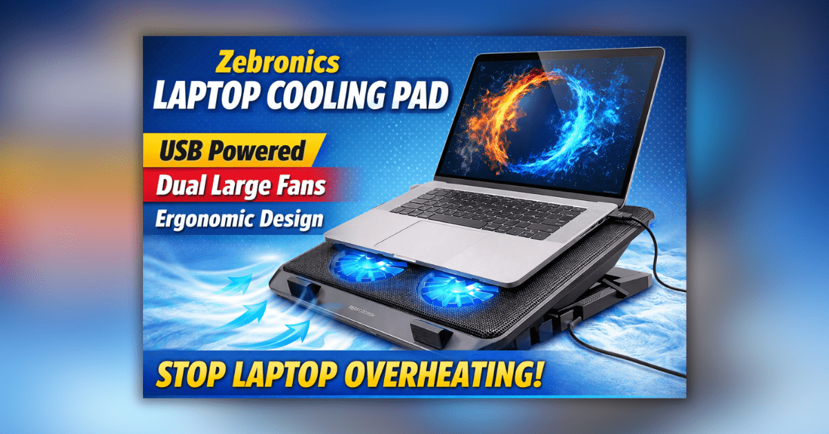 Laptop cooling pad reducing heat and improving laptop performance