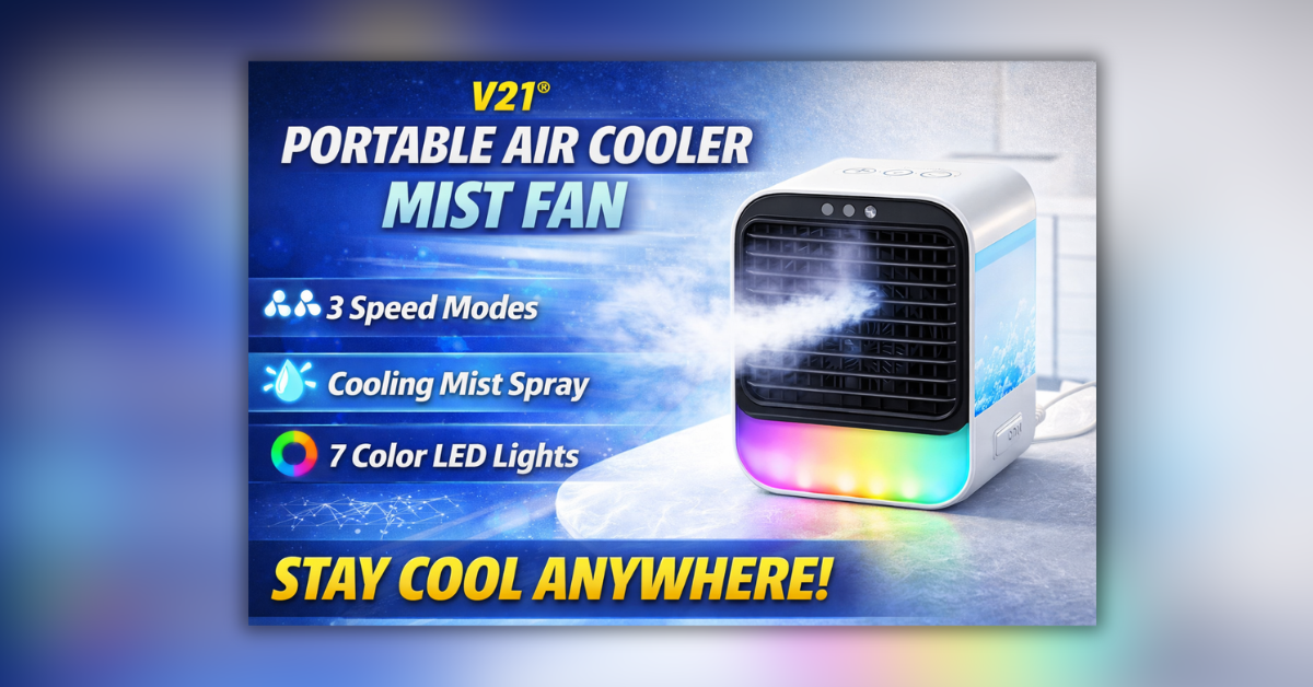 Portable Air Cooler गर्मी के लिए वाटर मिस्ट और LED लाइट के साथ पोर्टेबल एयर कूलर मिनी फैन