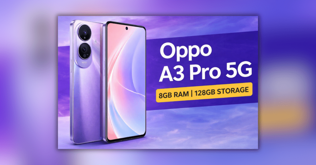 Oppo A3 Pro 5G smartphone thumbnail with 8GB RAM and 128GB storage