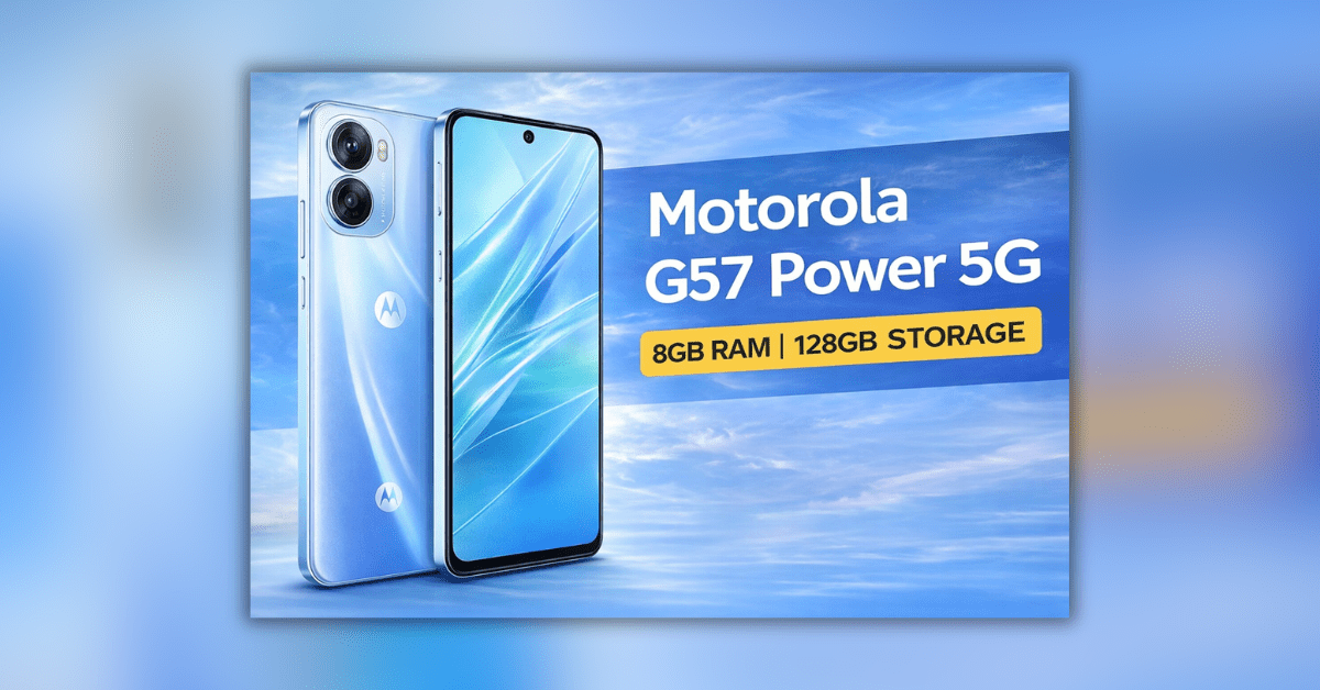 Motorola G57 Power 5G smartphone thumbnail with 8GB RAM and 128GB storage