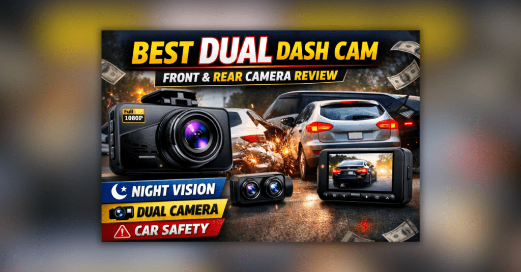 कार के अंदर लगा फ्रंट और रियर डैश कैमरा