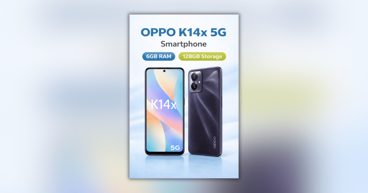 OPPO K13x 5G smartphone with 6000mAh battery and fast charging