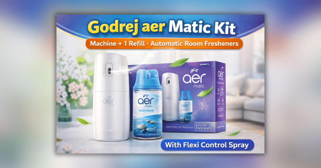 Godrej aer Matic Kit automatic room freshener for long lasting fragrance