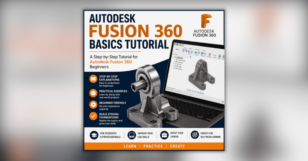 Autodesk Fusion 360 basics tutorial book for beginners CAD design learning guide