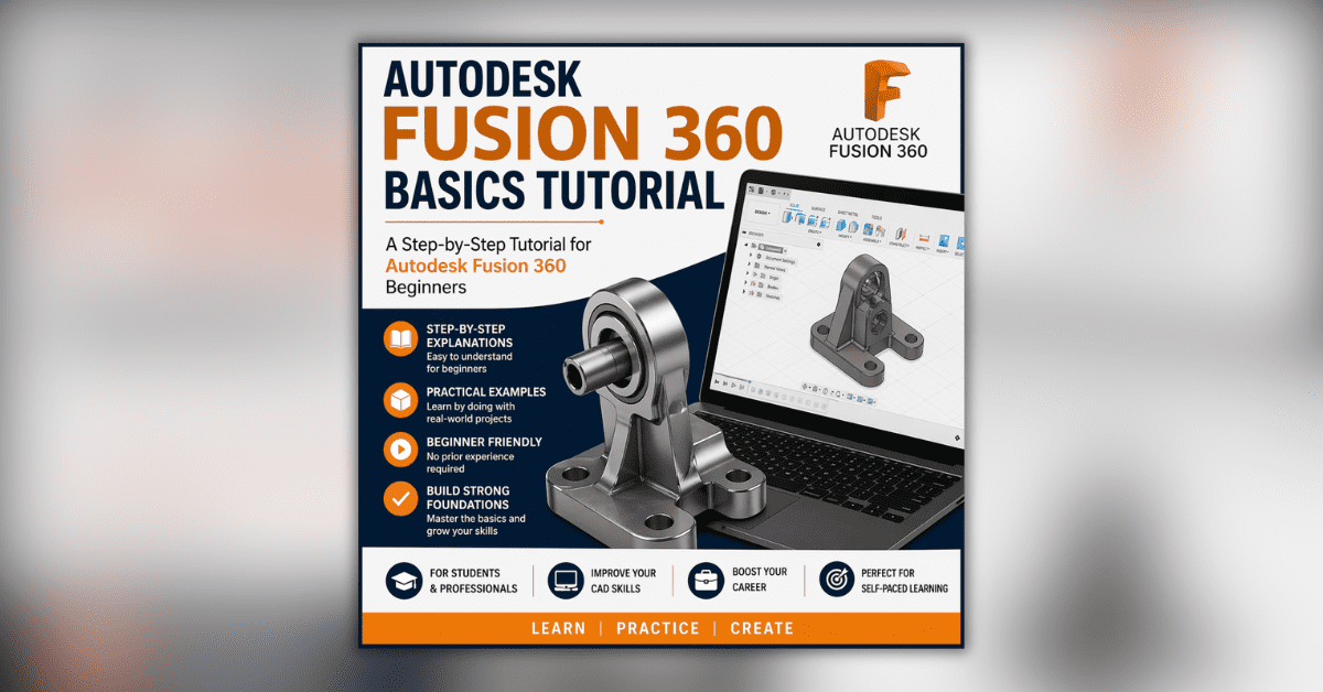 Autodesk Fusion 360 basics tutorial book for beginners CAD design learning guide