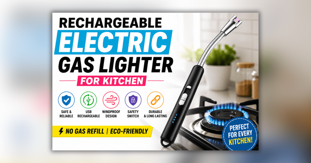Rechargeable Electric Gas Lighter for Kitchen