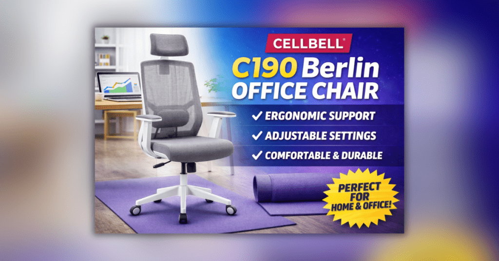 CELLBELL C190 Berlin Office Chair ergonomic comfortable chair with back support