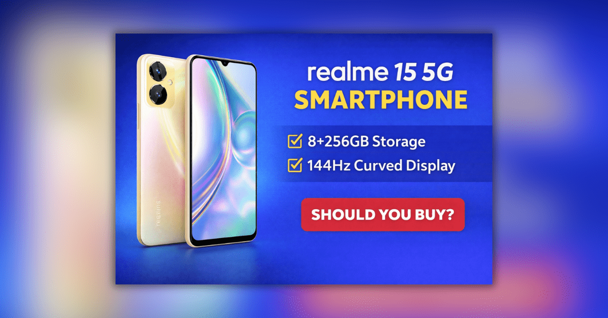realme 15 5G Smartphone with 144Hz curved display and premium design