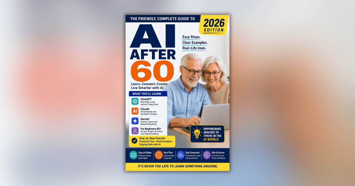 AI Book Guide for Beginners book cover showing ChatGPT Claude and Gemini learning guide for easy understanding