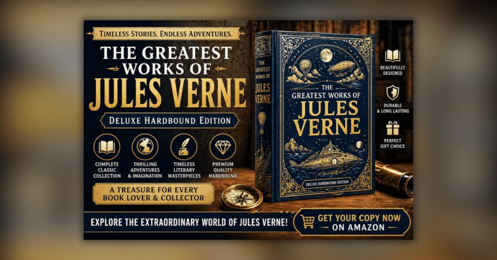 The Greatest Works of Jules Verne deluxe hardbound book with classic adventure stories collection