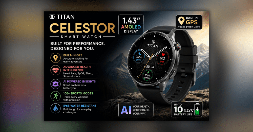 Smart Watch with GPS for health and fitness tracking